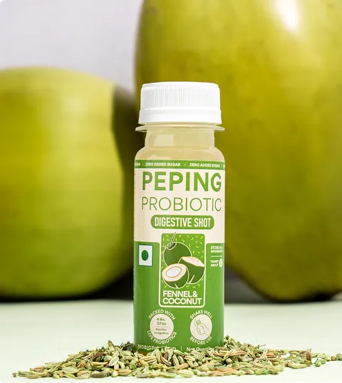Peping Probiotic Shot Fennel Coconut, 60 ml shot