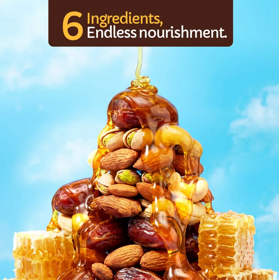 6 ingredients card with dates and nuts